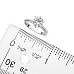 18ct White Gold 1 9/10ct DEW Forever One Round Colorless Moissanite Solitaire Ring - Handcrafted By Name My Rings™