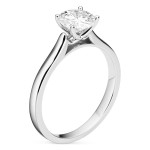 Charles & Colvard White Gold 1ct DEW Round Forever Brilliant Moissanite Solitaire Ring - Handcrafted By Name My Rings™