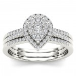 Gold 1/2ct TDW Diamond Bridal Set - Handcrafted By Name My Rings™