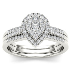 Gold 1/2ct TDW Diamond Bridal Set - Handcrafted By Name My Rings™