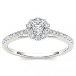 Gold 1/2ct TDW Diamond Solitaire Engagement Ring - Handcrafted By Name My Rings™