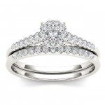 Gold 1/2ct TDW Diamond Wedding Bridal Set - Handcrafted By Name My Rings™