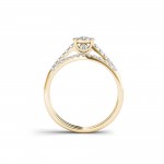 Gold 1/2ct TDW Diamond Wedding Bridal Set - Handcrafted By Name My Rings™