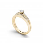 Gold 1/3ct TDW Diamond Bridal Set - Handcrafted By Name My Rings™