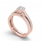 Gold 1/3ct TDW Diamond Engagement Ring Set - Handcrafted By Name My Rings™