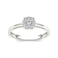 Gold 1/4ct TDW Multi Stone Solitaire Diamond Bridal Ring Set - Handcrafted By Name My Rings™