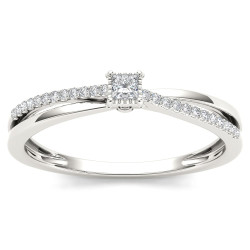 Gold 1/8ct TDW Diamond Split-shank Engagement Ring - Handcrafted By Name My Rings™