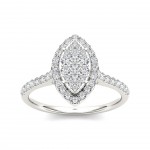 Gold 3/4ct TDW Diamond Marquise Engagement Ring - Handcrafted By Name My Rings™
