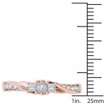 Rose Gold 1/2ct TDW Diamond Three-Stone Anniversary Ring - Handcrafted By Name My Rings™