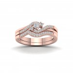 Rose Gold 1/3ct TDW Diamond Bypass Bridal Set - Handcrafted By Name My Rings™