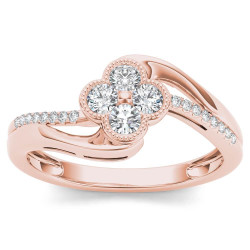 Rose Gold 1/3ct TDW Diamond Fashion Ring - Handcrafted By Name My Rings™
