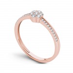 Rose Gold 1/5ct TDW Diamond Cluster Fashion Ring - Handcrafted By Name My Rings™