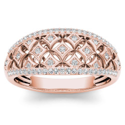 Rose Gold 1/5ct TDW Diamond Fashion Ring - Handcrafted By Name My Rings™