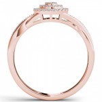 Rose Gold 1/6ct TDW Diamond Halo Engagement Ring - Handcrafted By Name My Rings™