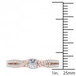 Rose Gold 2/5ct TDW Diamond Classic Split-Shank Engagement Ring - Handcrafted By Name My Rings™