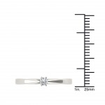 White Gold 1/10ct TDW Diamond Classic Engagement Ring - Handcrafted By Name My Rings™