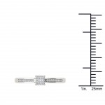 White Gold 1/10ct TDW Diamond Cluster Engagement Ring - Handcrafted By Name My Rings™