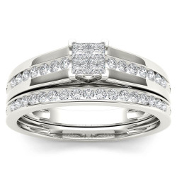 White Gold 1/2ct TDW Diamond Classic Engagement Ring - Handcrafted By Name My Rings™