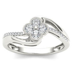 White Gold 1/3ct TDW Diamond Fashion Ring - Handcrafted By Name My Rings™