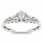 White Gold 1/3ct TDW Diamond Luscious Solitaire Ring - Handcrafted By Name My Rings™