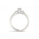White Gold 1/3ct TDW Diamond Trilogy Imperial Engagement Ring - Handcrafted By Name My Rings™