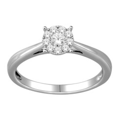 White Gold 1/4ct TDW Diamond Ring - Handcrafted By Name My Rings™
