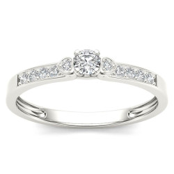 White Gold 1/5ct TDW Diamond Classic Engagement Ring - Handcrafted By Name My Rings™