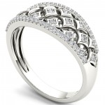 White Gold 1/5ct TDW Diamond Fashion Ring - Handcrafted By Name My Rings™