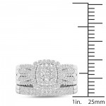 White Gold 1ct TDW Diamond Bridal Set Ring - Handcrafted By Name My Rings™