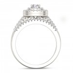 White Gold 1ct TDW Diamond Bridal Set Ring - Handcrafted By Name My Rings™