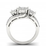 White Gold 1ct TDW Two-Stone Diamond Ring - Handcrafted By Name My Rings™