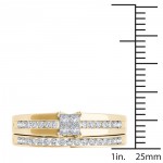 Gold 1/2ct TDW Diamond Classic Engagement Ring Set with One Band - Handcrafted By Name My Rings™