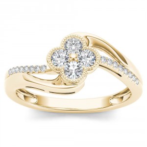 Gold 1/3ct TDW Diamond Fashion Ring - Handcrafted By Name My Rings™