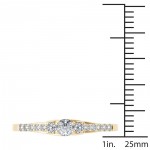 Gold 1/3ct TDW Diamond Three-Stone Anniversary Ring - Handcrafted By Name My Rings™