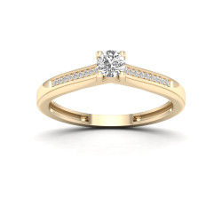 1/10ct TDW Diamond Classic Ring - Handcrafted By Name My Rings™
