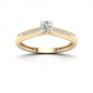 1/10ct TDW Diamond Classic Ring - Handcrafted By Name My Rings™