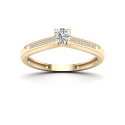 1/10ct TDW Diamond Classic Ring - Handcrafted By Name My Rings™