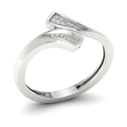 1/20ct TDW Diamond Double Fashion Ring - Handcrafted By Name My Rings™