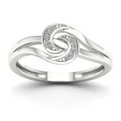 1/20ct TDW Diamond Double Split Shank Fashion Ring - Handcrafted By Name My Rings™