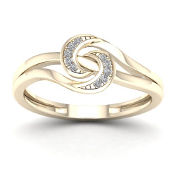 1/20ct TDW Diamond Double Split Shank Fashion Ring - Handcrafted By Name My Rings™