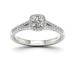 1/2ct TDW Diamond Halo Ring - Handcrafted By Name My Rings™