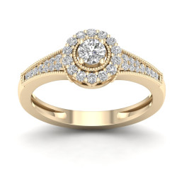 1/3ct TDW Diamond Halo Ring - Handcrafted By Name My Rings™