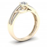 1/4ct TDW Diamond Split Shank Ring - Handcrafted By Name My Rings™