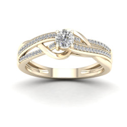 1/4ct TDW Diamond Split Shank Ring - Handcrafted By Name My Rings™