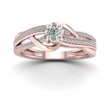 1/4ct TDW Diamond Split Shank Ring - Handcrafted By Name My Rings™