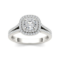 Gold 1 1/10ct TDW Diamond Engagement Ring - Handcrafted By Name My Rings™