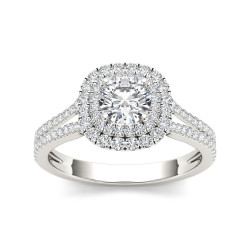 Gold 1 1/3ct TDW Diamond Engagement Ring - Handcrafted By Name My Rings™