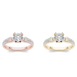 Gold 1 1/4ct TDW Diamond Exquisite Engagement Ring - Handcrafted By Name My Rings™