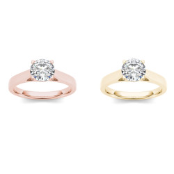 Gold 1ct TDW Diamond Classic Engagement Ring - Handcrafted By Name My Rings™