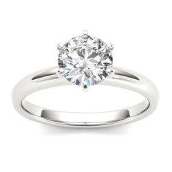 Gold 1ct TDW Diamond Solitaire Engagement Ring - Handcrafted By Name My Rings™